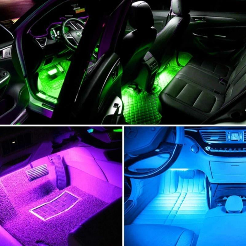 Car Interior LED Light Strip RGB Atmosphere Foot Ambient Lights 