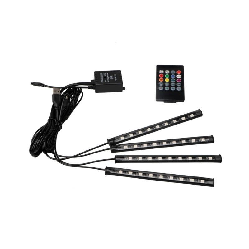 Car Interior LED Light Strip RGB Atmosphere Foot Ambient Lights 