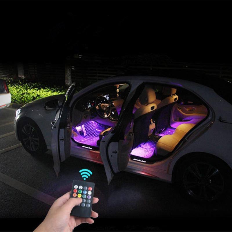 Car Interior LED Light Strip RGB Atmosphere Foot Ambient Lights 